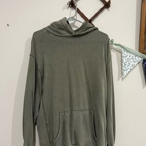 aerie Olive Green Washed Hoodie